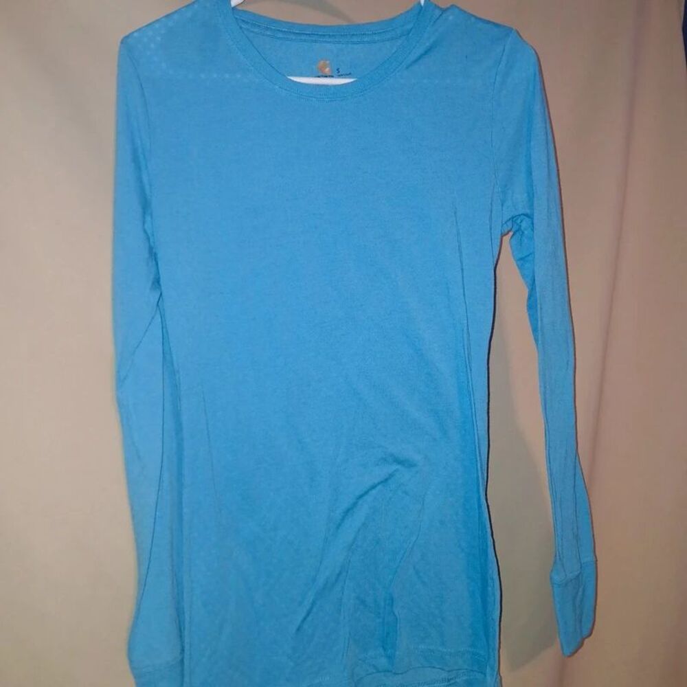 Carhartt Women's Long Sleeve shirt - Blue - Size Small - Picture 1 of 3